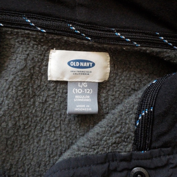 OLD NAVY BOYS SWAETER WITH HOODIE SZ L(10-12) - Picture 3 of 5